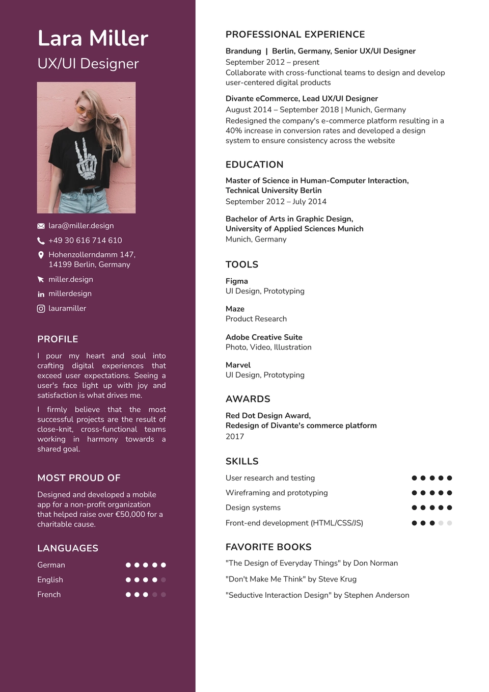 Modèle de CV 51