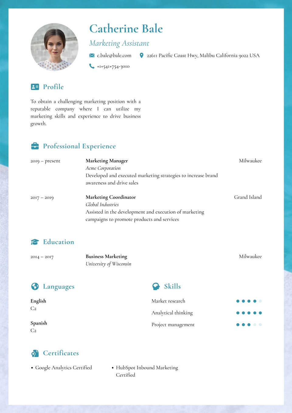Modèle de CV 9