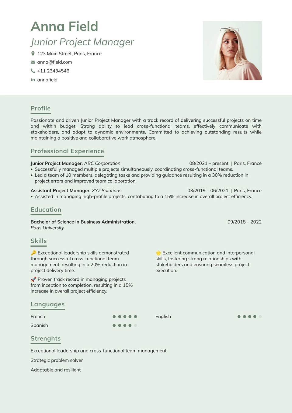 Modèle de CV 13