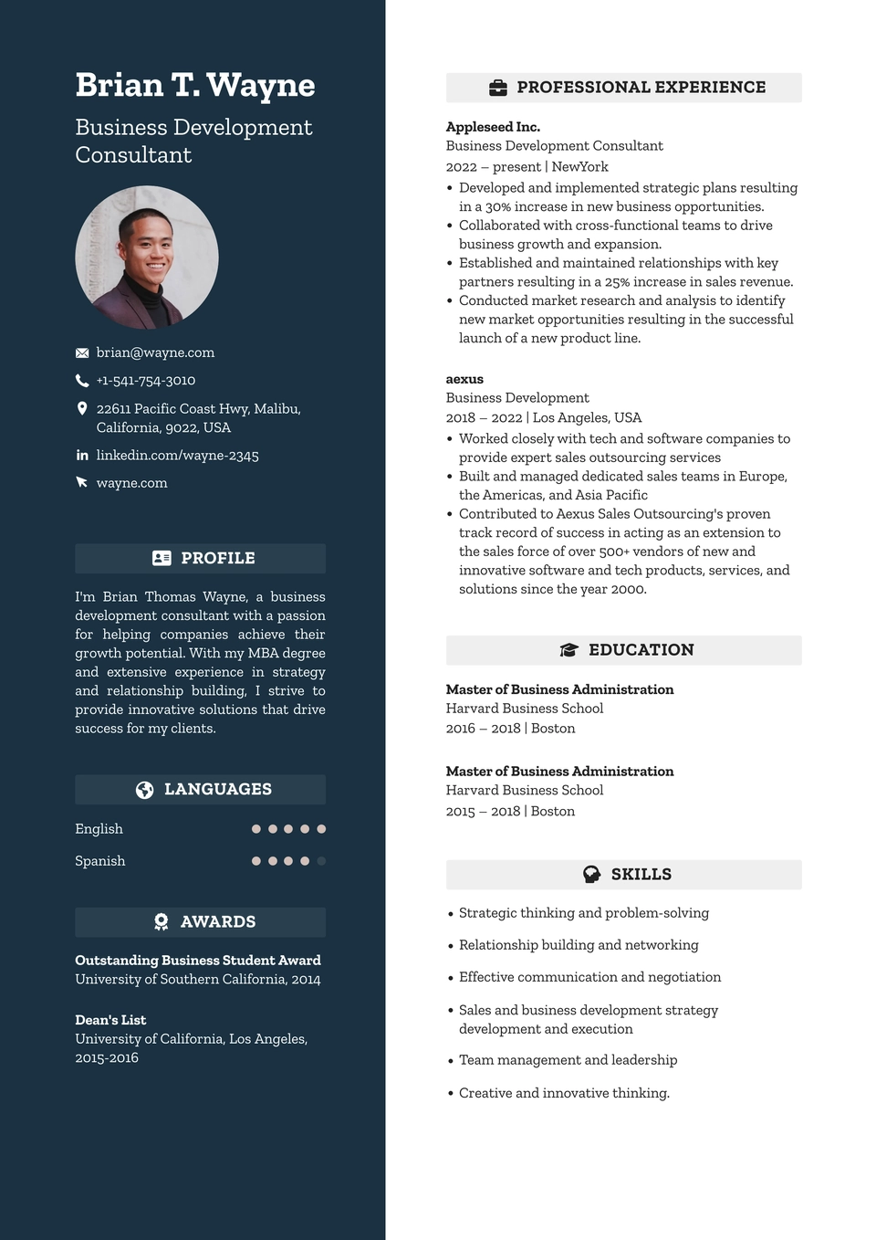 Modèle de CV 1